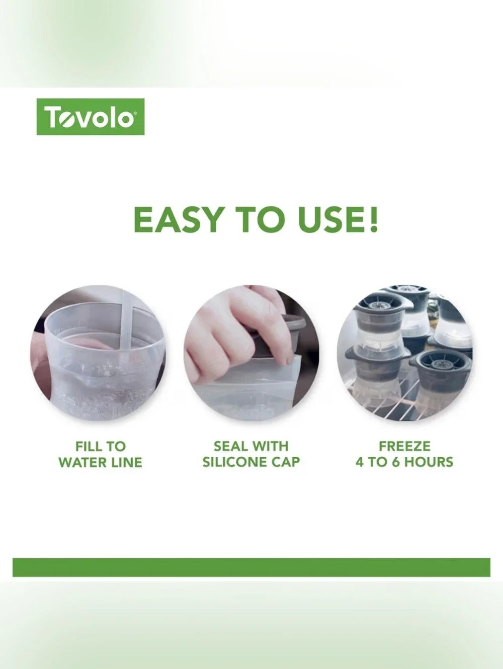 Set of 4 Tovolo Ice Molds: 2 Spheres & 2 XL Cubes for Whisky/Cocktails, BPA Free